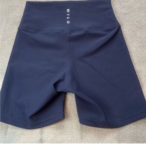 WILO High-Waist Navy Women's Bike Shorts